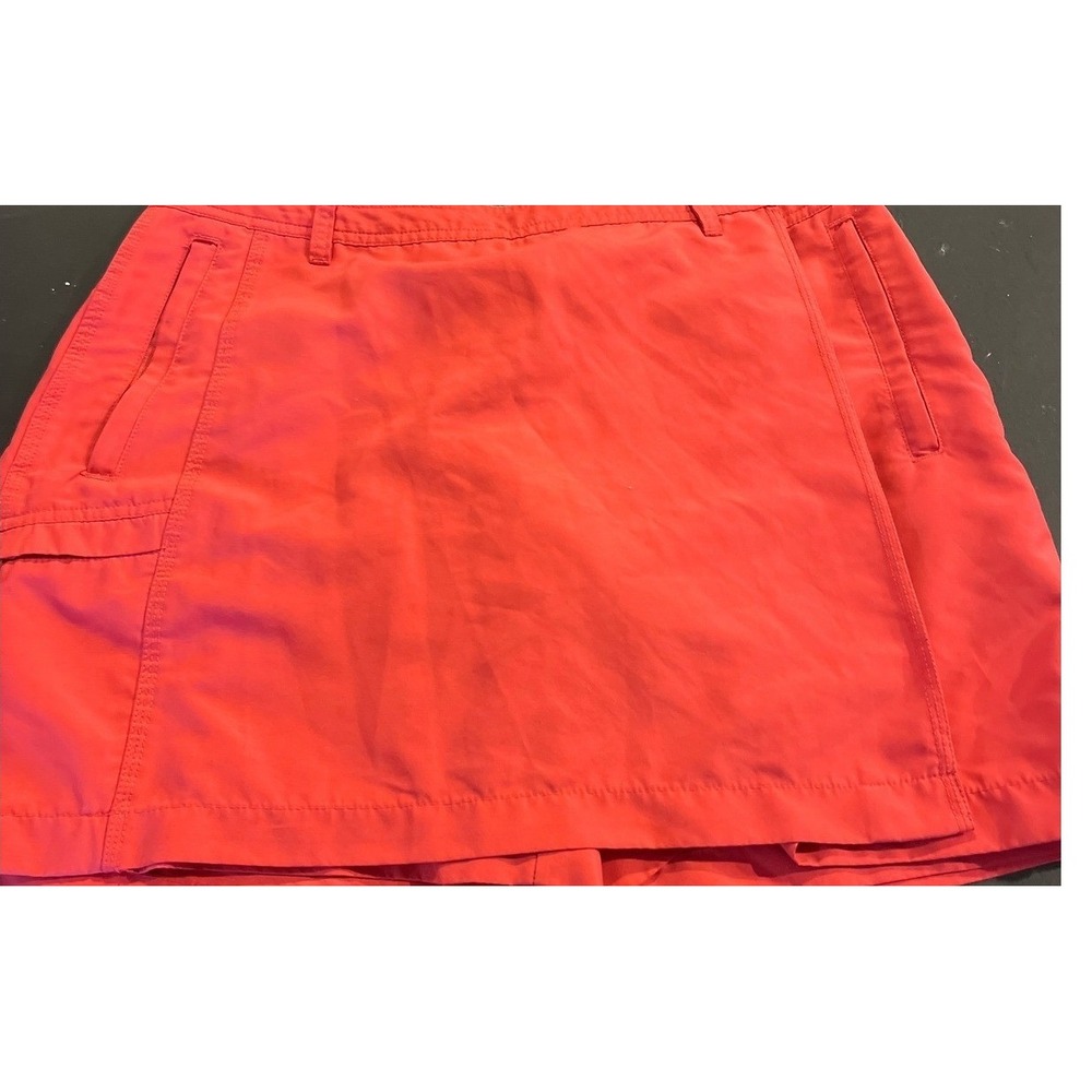 Sportif USA Womens Coral Red Wrap Front Cargo Hiking‎ Golf Skort Size 10